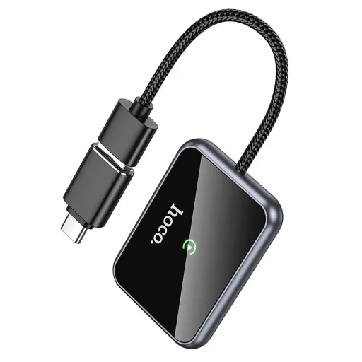 Hoco vezeték nélküli CarPlay adapter USB A / USB C HU1 fekete - 3