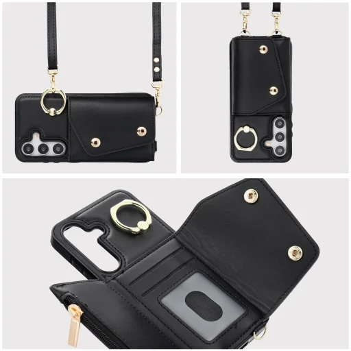 Wallet Case WONDER Samsung Galaxy A15 5G tok fekete - 6