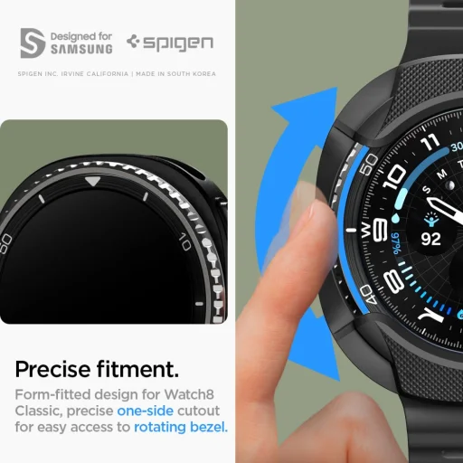  Samsung Galaxy Watch 8 Classic (46 mm) Matt Fekete Spigen Liquid Air tok - 14