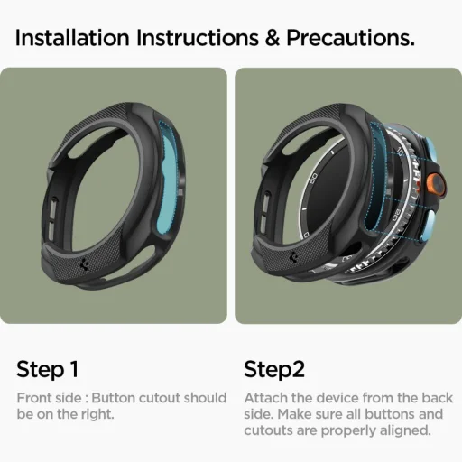  Samsung Galaxy Watch 8 Classic (46 mm) Matt Fekete Spigen Liquid Air tok - 15