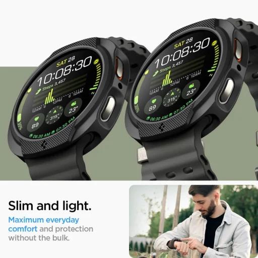  Samsung Galaxy Watch 8 (40 mm) Matt Fekete Spigen Liquid Air tok - 13