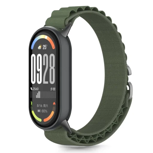 Tech-protect Nylon Pro Xiaomi Smart Band 8 / 9 / 10 / Nfc Army Zöld - 1