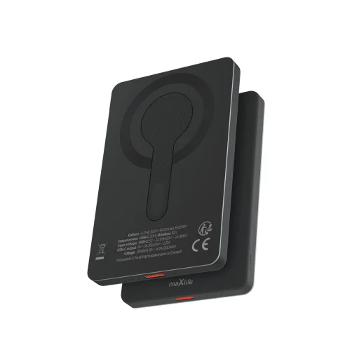 Magsafe Power Bank Maxlife MXPB-05 20W PD 5000mAh mágneses fekete - 1