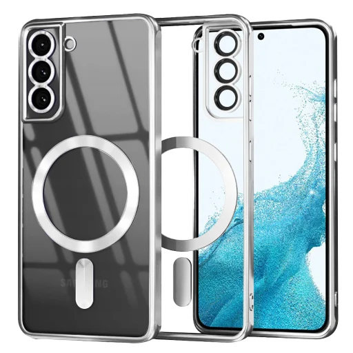  Techsuit - Luxus Kristályos MagSafe - Samsung Galaxy S22 5G - Ezüst tok - 1