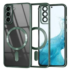  Techsuit - Luxus Kristály MagSafe - Samsung Galaxy S22 5G - Mélyzöld tok