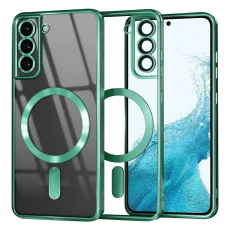  Techsuit - Luxus Kristály MagSafe - Samsung Galaxy S22 5G - Világoszöld tok