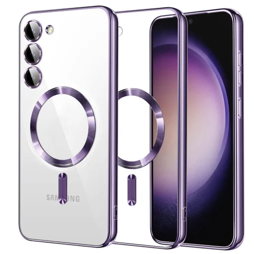  Techsuit - Luxus Kristály MagSafe - Samsung Galaxy S23 - Világos Lila tok - 1