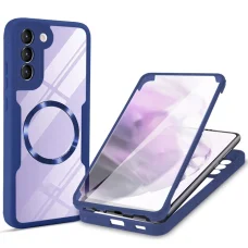  Techsuit - ColorVerse 360 MagSafe Sorozat + Képernyővédő - Samsung Galaxy S21 FE 5G - Kék tok