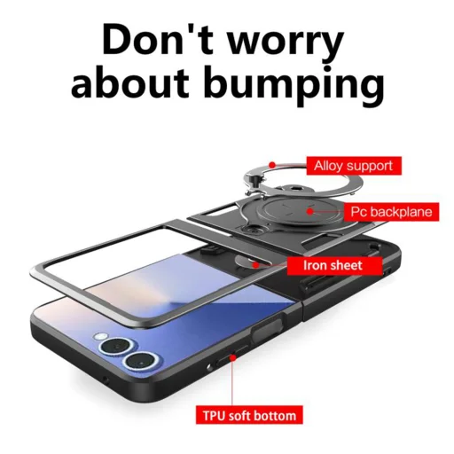  Samsung Galaxy Z Flip7 Kék Techsuit CamGuard Pro tok - 3