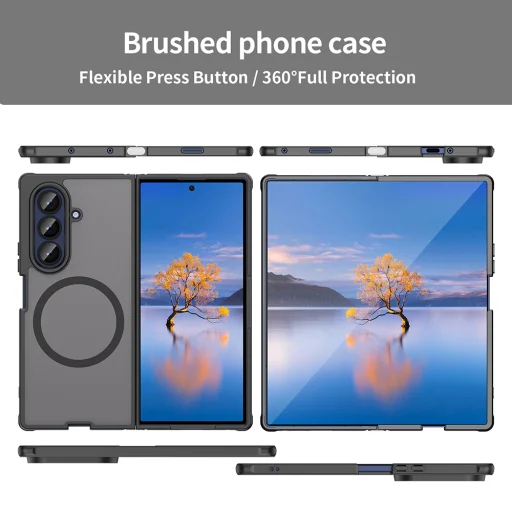  Samsung Galaxy Z Fold7 Fekete Techsuit HaloFrost II MagSafe tok - 5