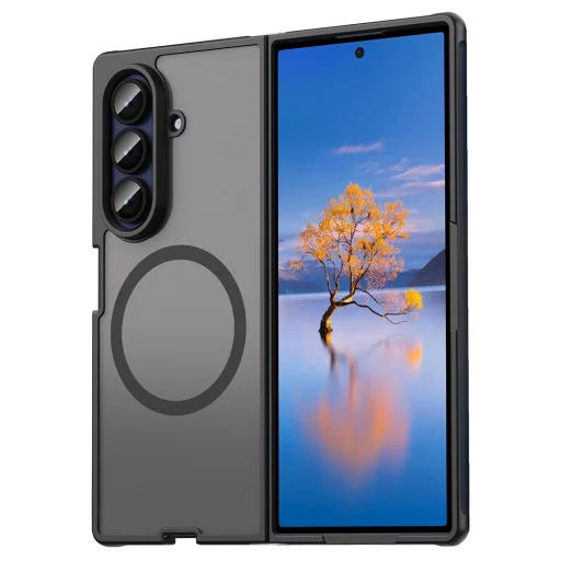  Samsung Galaxy Z Fold7 Fekete Techsuit HaloFrost II MagSafe tok - 1