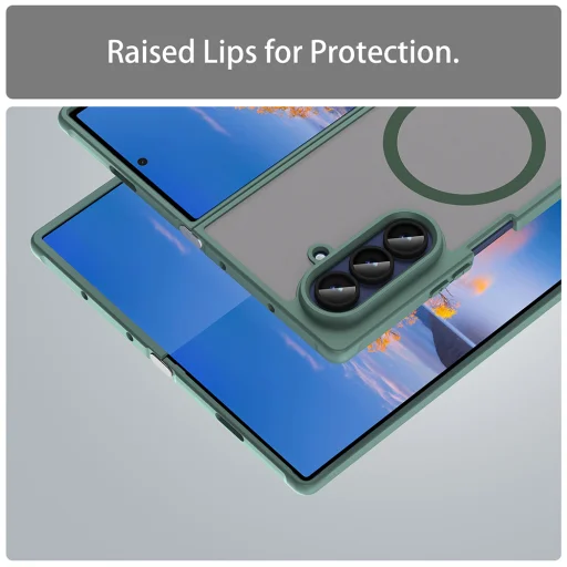  Samsung Galaxy Z Fold7 Zöld Techsuit HaloFrost II MagSafe tok - 5