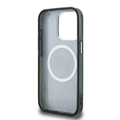  iPhone 15 Pro Fekete Karl Lagerfeld IML K&CH Fejek Ismétlődő Logó MagSafe Tok - 6