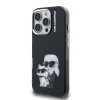  iPhone 16 Pro Fekete Karl Lagerfeld IML Aquarelle Karl és Choupette tok - 2