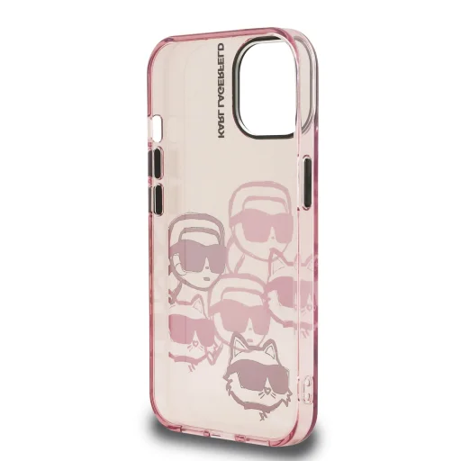  iPhone 15 Pink Karl Lagerfeld IML Multi K&CH Heads tok - 6
