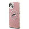  iPhone 15 Karl Lagerfeld IML K&CH Heads Repeated Logo MagSafe tok rózsaszín thumbnail