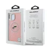  iPhone 15 Karl Lagerfeld IML K&CH Heads Repeated Logo MagSafe tok rózsaszín thumbnail