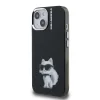  iPhone 15 Fekete Karl Lagerfeld IML Aquarelle Choupette tok thumbnail