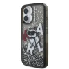 iPhone 16 fekete Karl Lagerfeld Liquid Glitter Scattered Choupette tok thumbnail