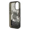  iPhone 16 fekete Karl Lagerfeld Liquid Glitter Scattered Choupette tok thumbnail