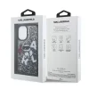  iPhone 16 fekete Karl Lagerfeld Liquid Glitter Scattered Choupette tok thumbnail