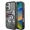  iPhone 16 fekete Karl Lagerfeld Liquid Glitter Scattered Choupette tok thumbnail