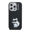 iPhone 15 Pro fekete Karl Lagerfeld IML Aquarelle Choupette tok - 3