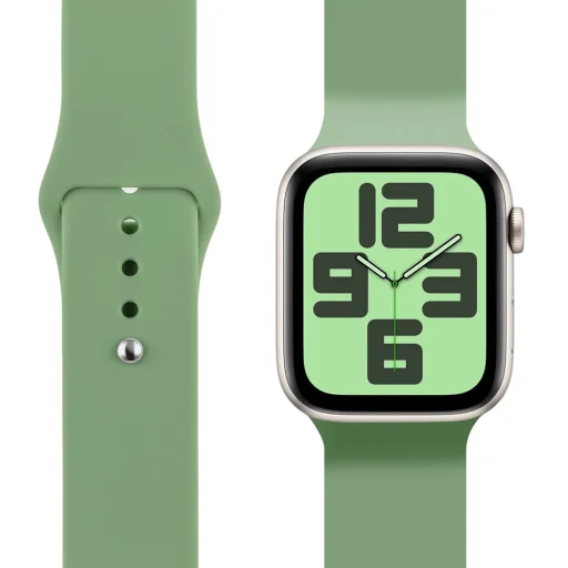 Apple Watch 42-49mm M-L Zöld OBAL:ME szilikon szíj - 2