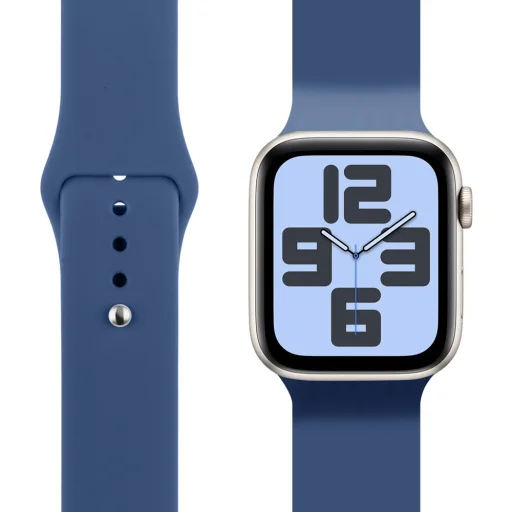  Apple Watch 42-49mm M-L Kék OBAL:ME szilikon szíj - 2