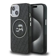  iPhone 15 Karl Lagerfeld IML K&CH Heads Repeated Logo MagSafe tok