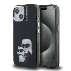  iPhone 15 Karl Lagerfeld IML Aquarelle Karl és Choupette tok