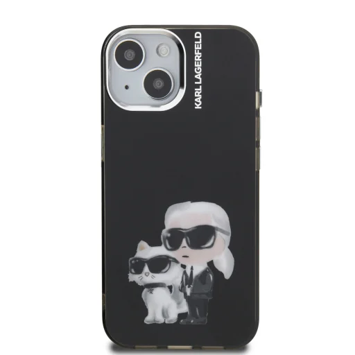  iPhone 15 Karl Lagerfeld IML Aquarelle Karl és Choupette tok - 3