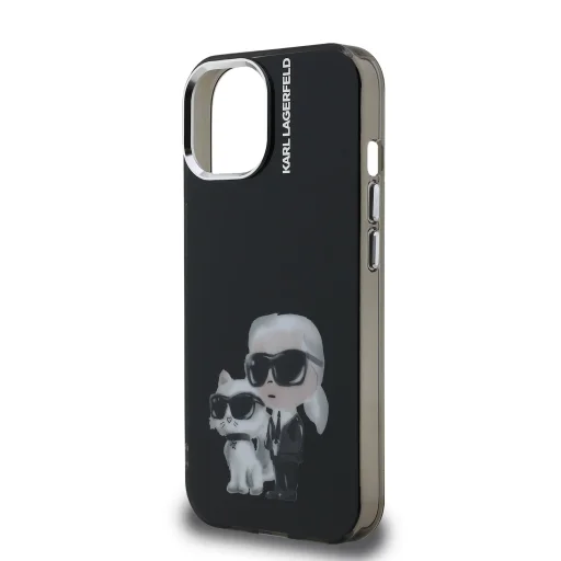  iPhone 15 Karl Lagerfeld IML Aquarelle Karl és Choupette tok - 5