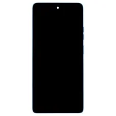 Motorola G75 5G LCD kijelző + Érintőképernyő egység + Elülső borítás Aqua Kék (Szervizcsomag)