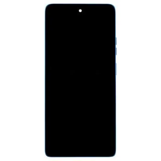 Motorola G75 5G LCD kijelző + Érintőképernyő egység + Elülső borítás Aqua Kék (Szervizcsomag) - 1