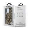  iPhone 15 Pro Barna Karl Lagerfeld IML Leopard MagSafe tok - 7