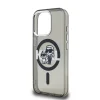  iPhone 15 Pro Max fekete Karl Lagerfeld IML Glitter Karl and Choupette Sketch MagSafe tok - 5