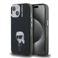  iPhone 15 Fekete Karl Lagerfeld IML Aquarelle Karl tok