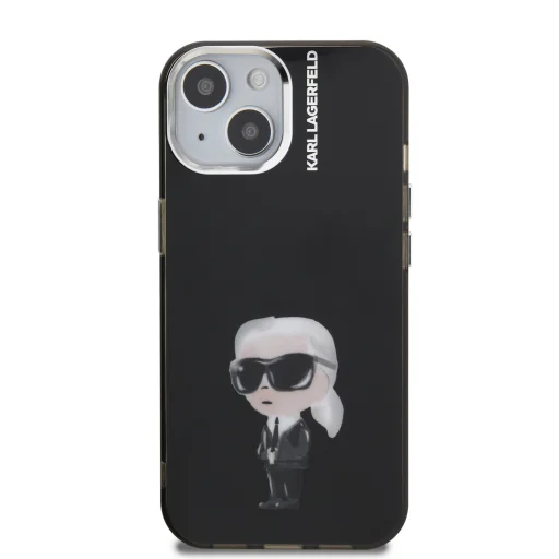  iPhone 15 Fekete Karl Lagerfeld IML Aquarelle Karl tok - 3