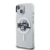  iPhone 15 átlátszó tok Karl Lagerfeld IML Glitter Karl and Choupette Sketch MagSafe tok thumbnail