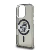  iPhone 16 Pro Max fekete Karl Lagerfeld IML Glitter Karl and Choupette Sketch MagSafe tok thumbnail