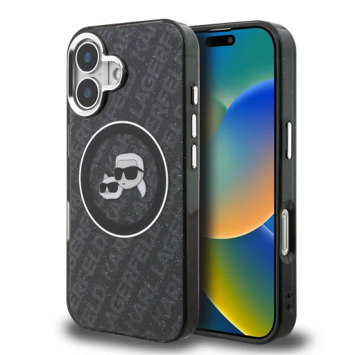  iPhone 16 Karl Lagerfeld IML K&CH Heads Repeated Logo MagSafe tok - 1