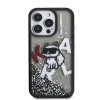  iPhone 16 Pro Max Fekete Karl Lagerfeld Liquid Glitter Choupette szórt fliptok - 3
