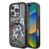  iPhone 16 Pro Max Fekete Karl Lagerfeld Liquid Glitter Choupette szórt fliptok