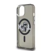  iPhone 15 Fekete Karl Lagerfeld IML Glitter Karl és Choupette Sketch MagSafe tok thumbnail