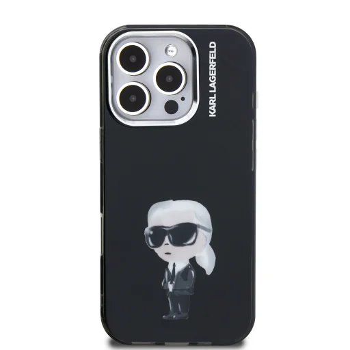  iPhone 16 Pro Max Karl Lagerfeld IML Aquarelle Karl tok fekete - 3