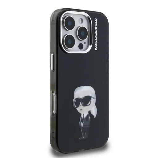  iPhone 16 Pro Max Karl Lagerfeld IML Aquarelle Karl tok fekete - 4