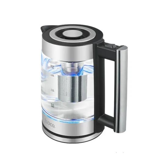 Hoco 1,8L HA01A elektromos vízforraló bór üveg / rozsdamentes acél - 5