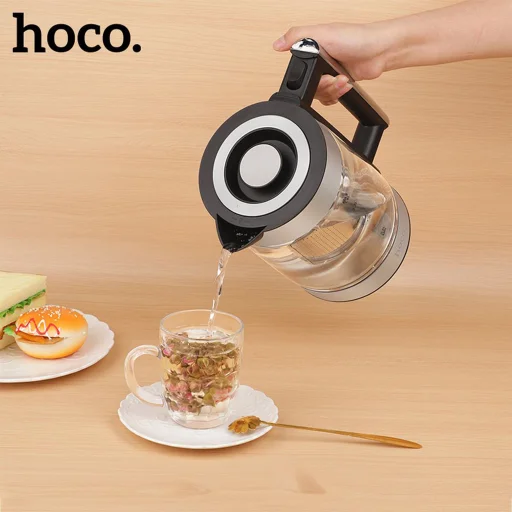 Hoco 1,8L HA01A elektromos vízforraló bór üveg / rozsdamentes acél - 10