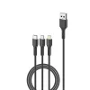 FONENG kábel X36 3az1-ben 3A 1.2M Fekete thumbnail